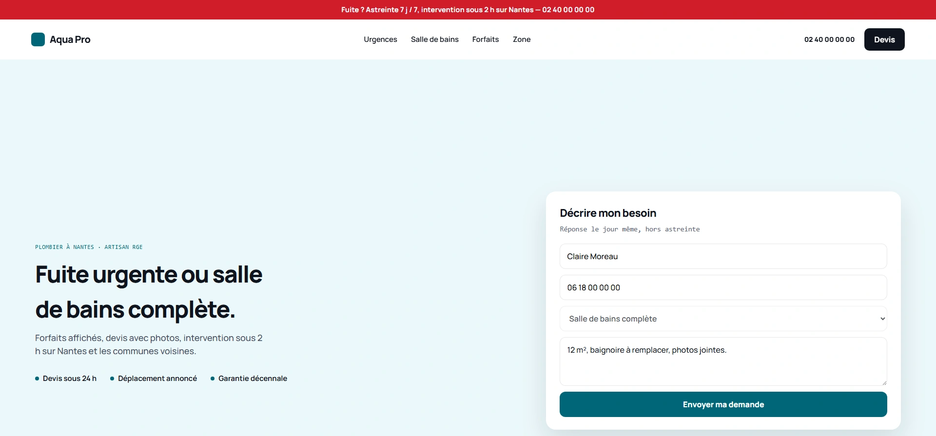 Exemple de site chauffagiste sur mobile et ordinateur