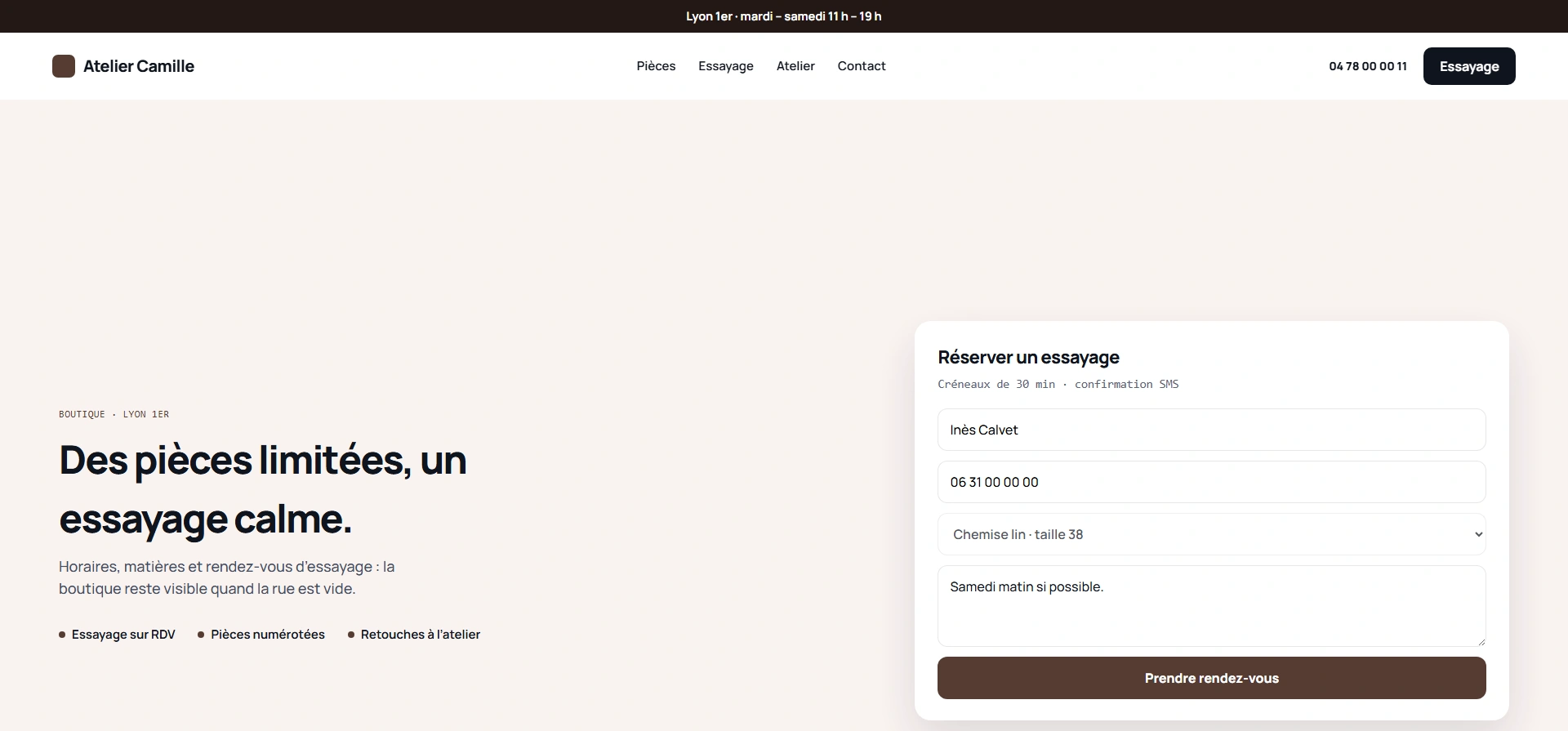 Exemple de site boutique de prêt-à-porter sur mobile et ordinateur