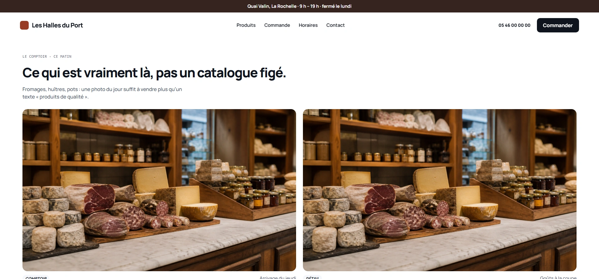 Exemple de réalisation pour caviste