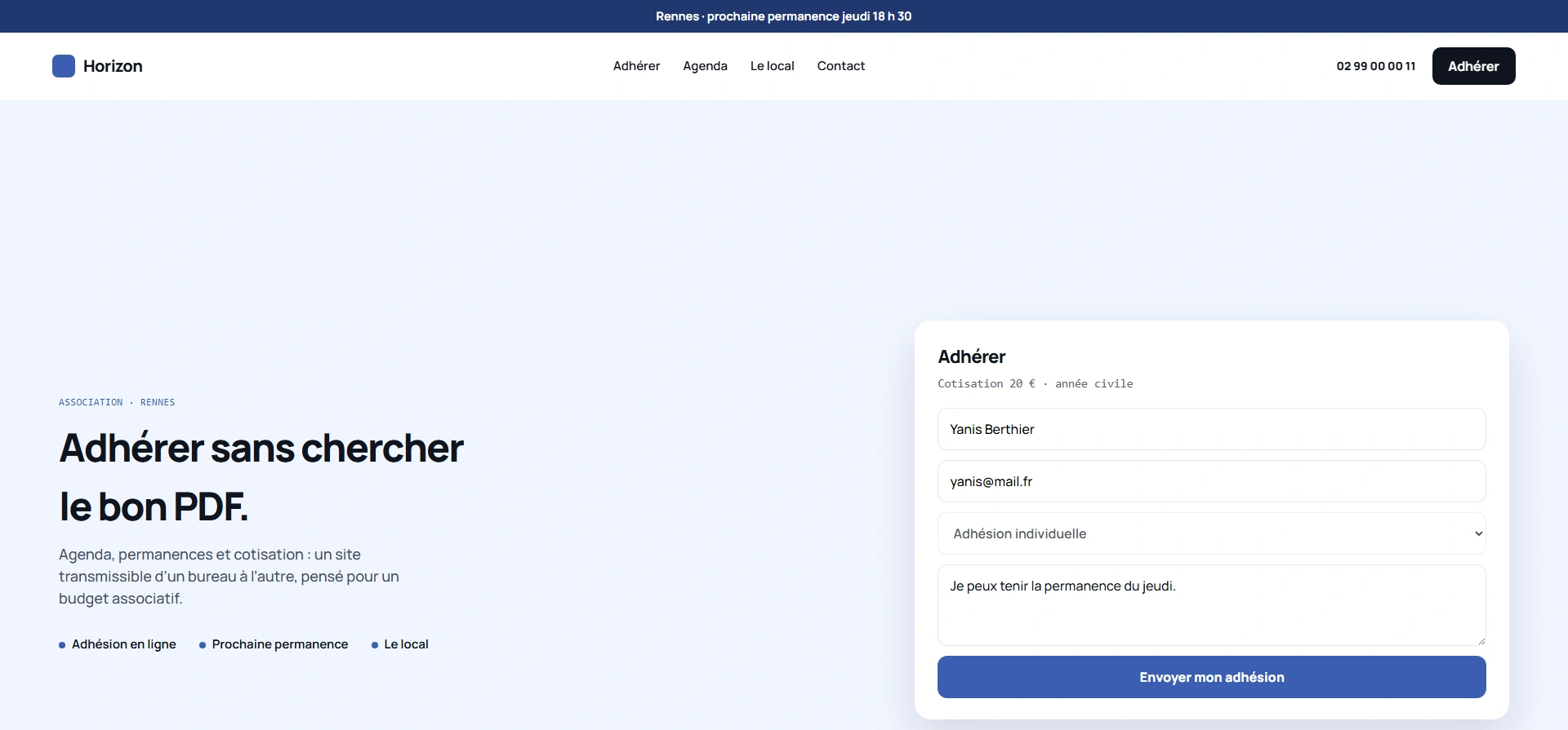 Exemple de site amap sur mobile et ordinateur